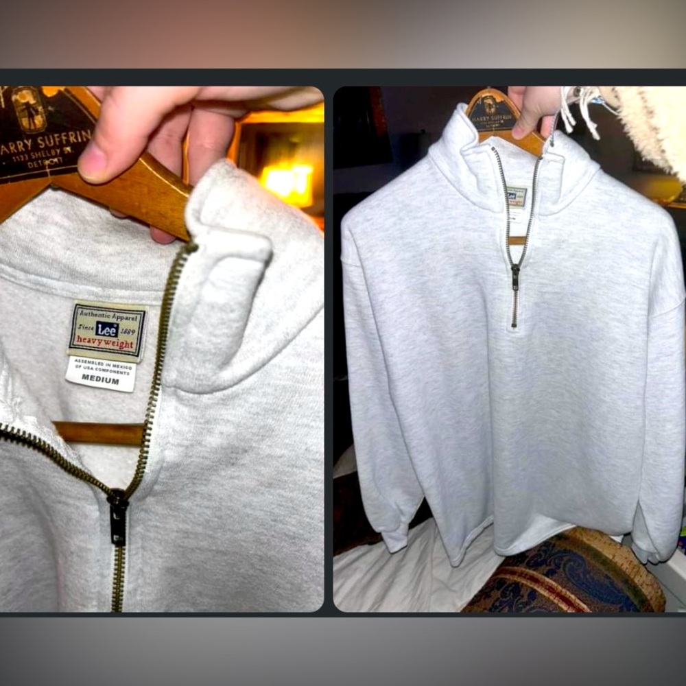 VINTAGE Levi’s Heavy Weight Grey Quarter Zip
